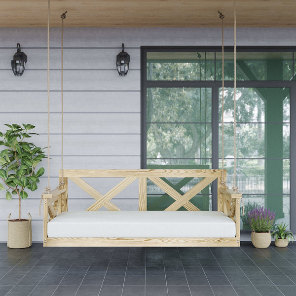 Amish Casual The Bradford Twin Swing Bed Unfinished