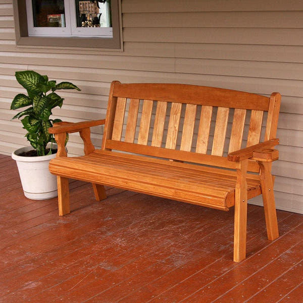 Amish Casual 5 Foot Mission Wood Garden Bench