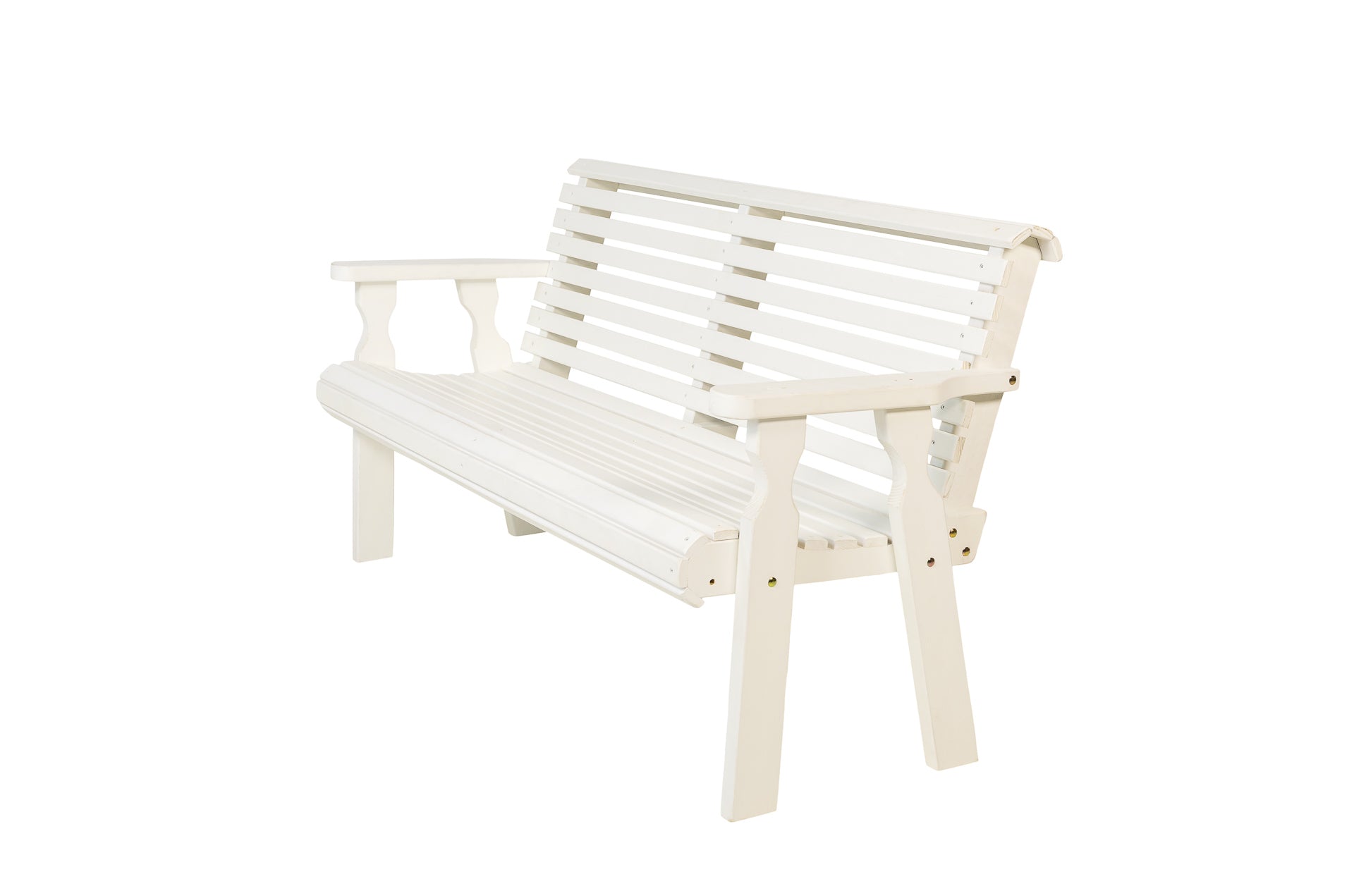 Amish Casual Roll Back 5 Foot Treated Wood Outdoor Bench