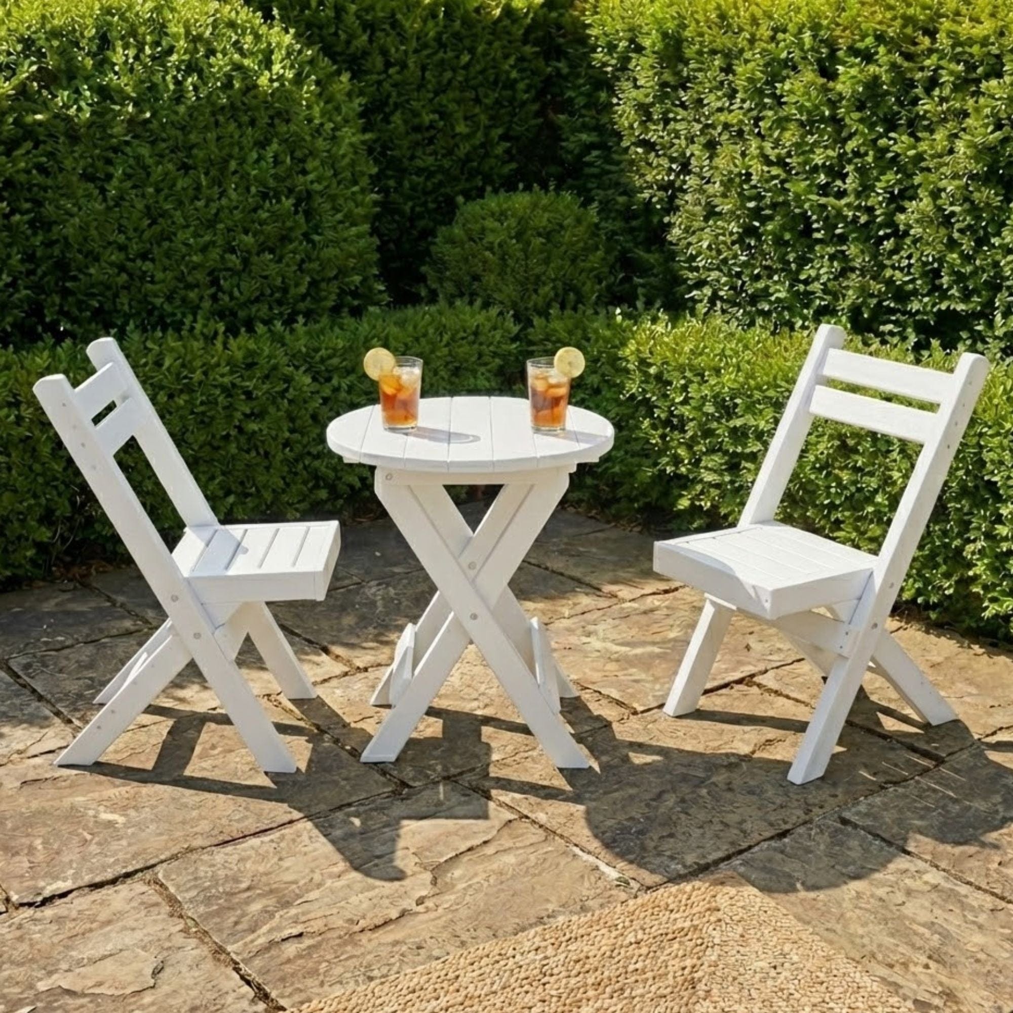 Keystone Amish Co. Coronado Poly Composite Round Folding Bistro Set