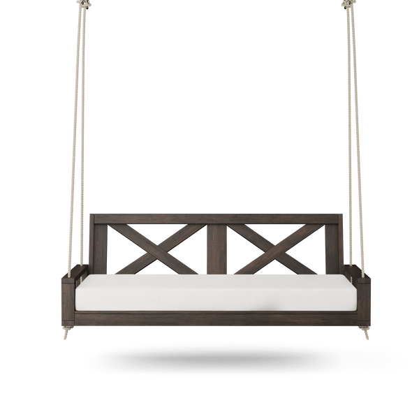 Amish Casual Malvern Porch Swing Bed, 5 Ft Dark Walnut with Clearcoat