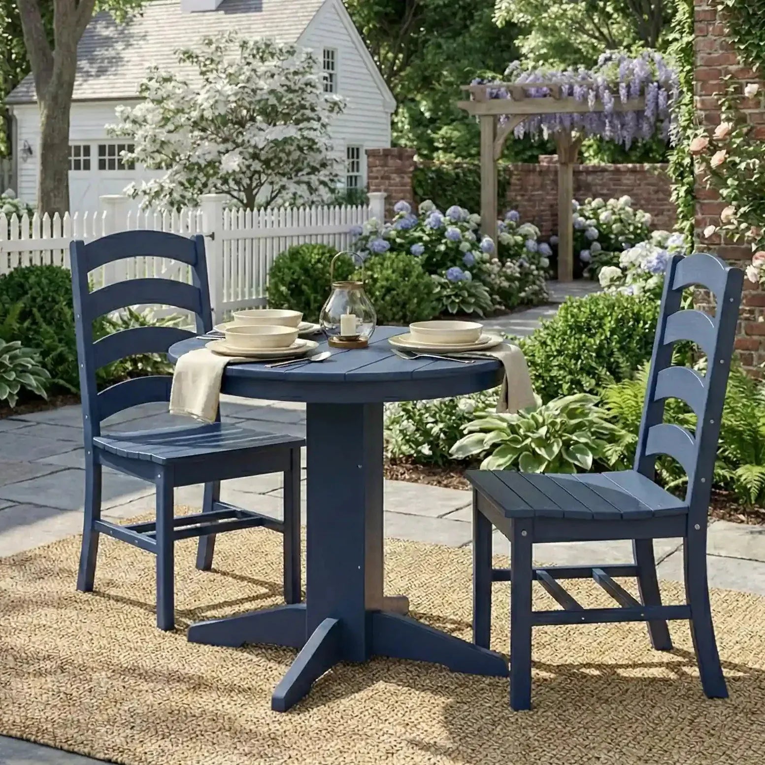 Josie 3 Piece Dining Set in Patriot Blue