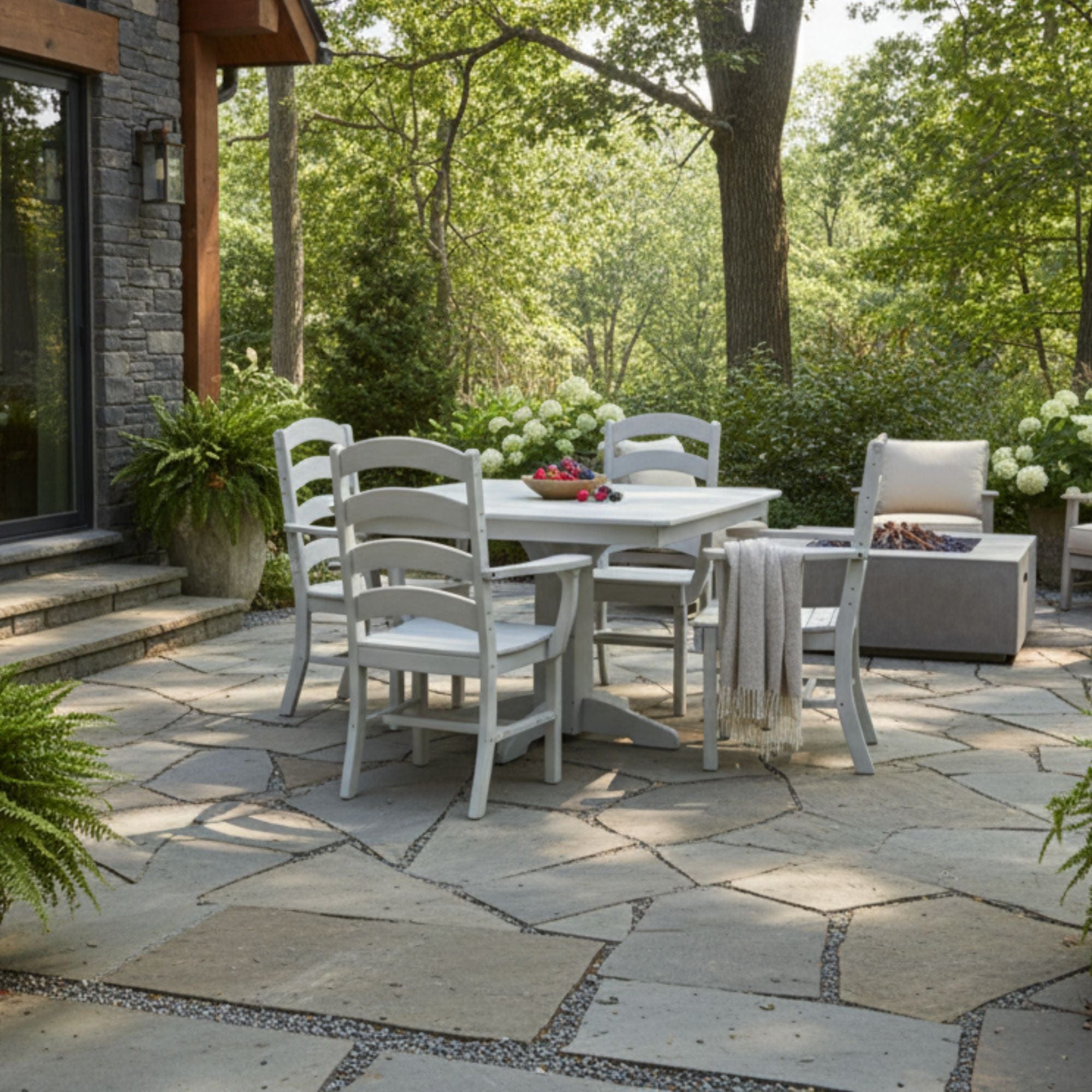 Keystone Amish Co. Josie 5-Piece Square Poly Outdoor Dining Set