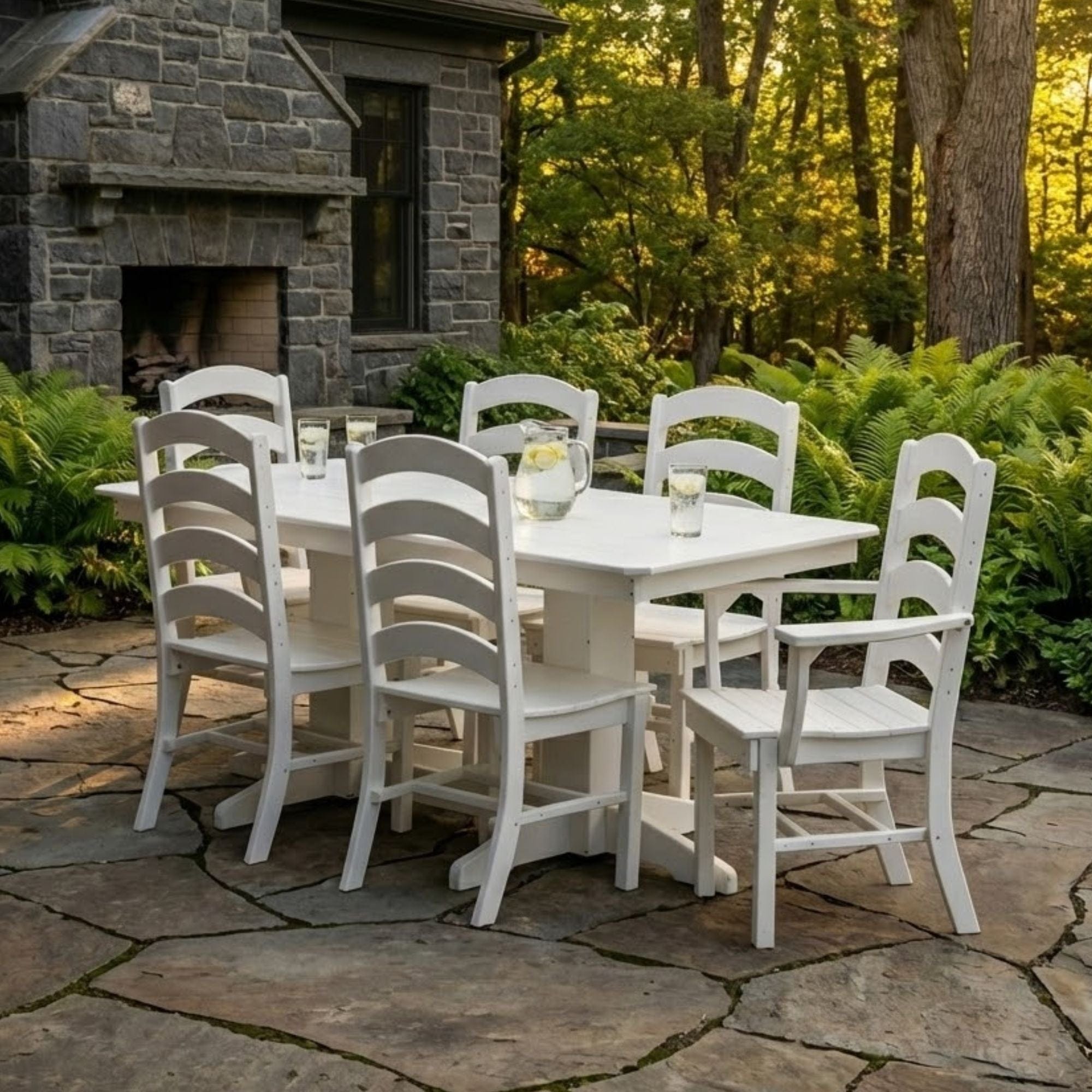 Keystone Amish Co. Josie 7-Piece Poly Lumber Outdoor Dining Set
