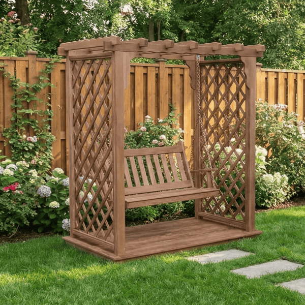 Heritage Lawncraft Manchester Wooden Arbor with Swing