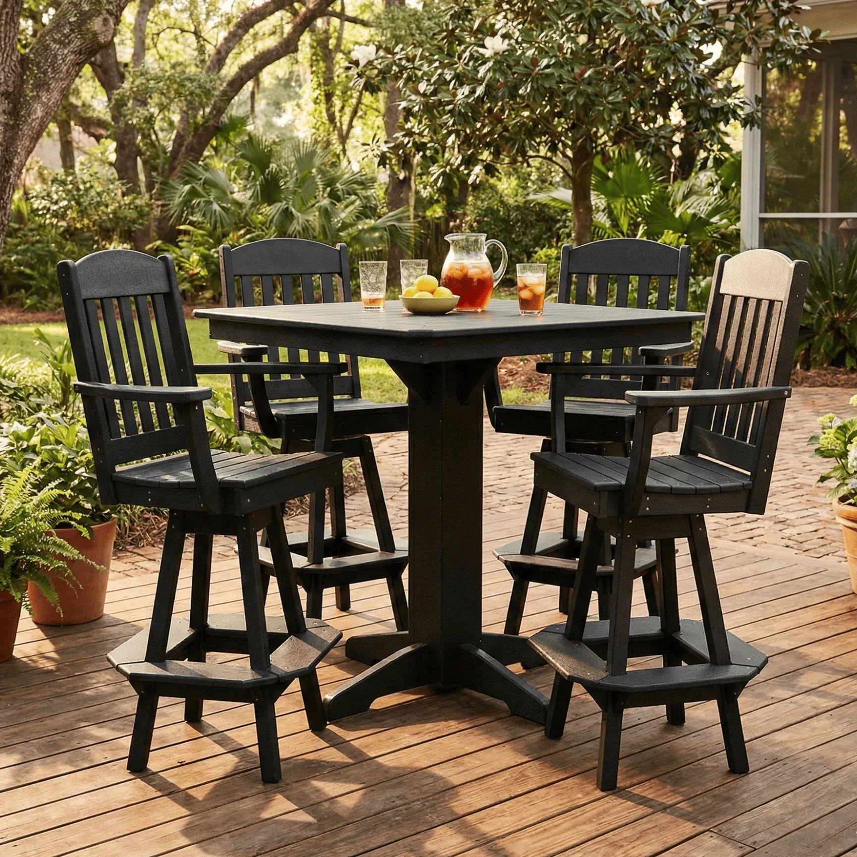 Keystone Amish Co. Classic 5-Piece Poly Bar Dining Set