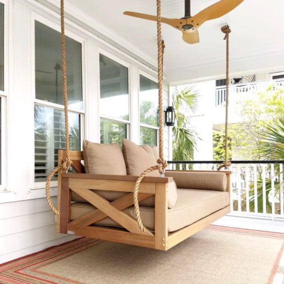Lowcountry Swing Beds Twin, A-Grade Cedar The Modified Cooper River Daybed Swing