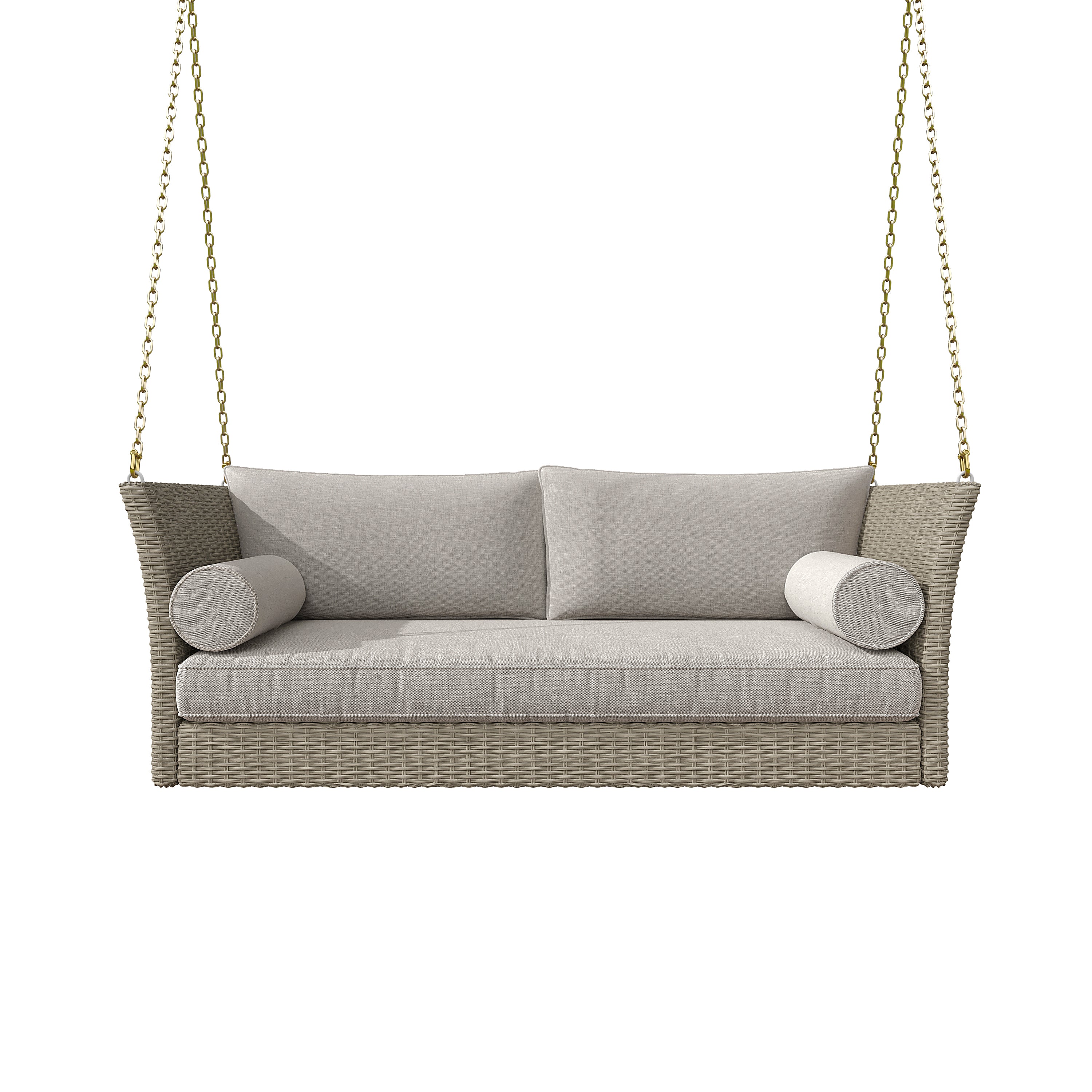 Sonoma Wicker Daybed Porch Swing With Cushions