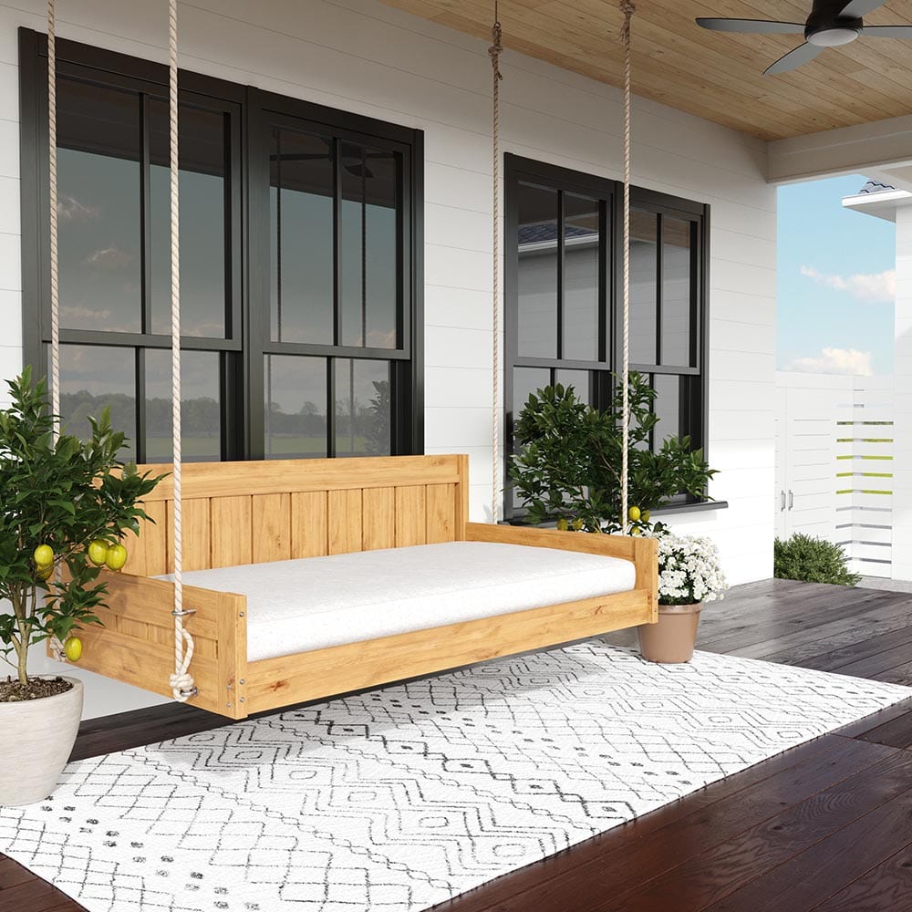 Lone Star Swing Co. The Houston Red Cedar Queen Daybed Swing