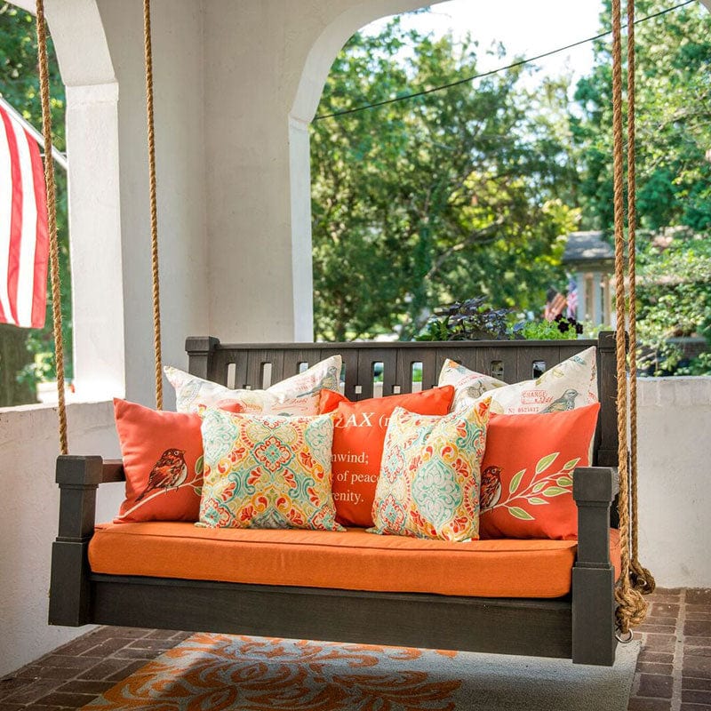 Nostalgic 67 in. Natural Cedar Stain Craftsman Red Cedar Porch Swing