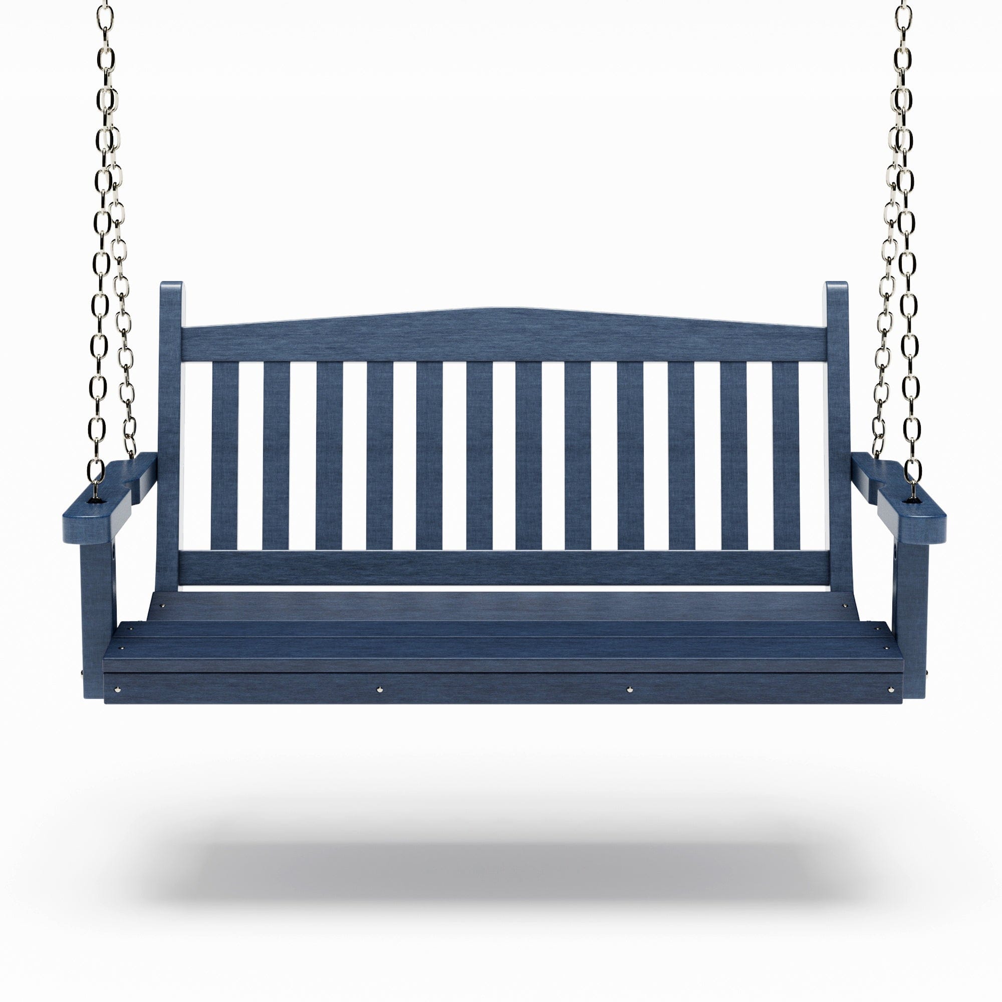 SimplyPoly 4 Foot Amish Made Mission Recycled Plastic Porch Swing, Patriot Blue