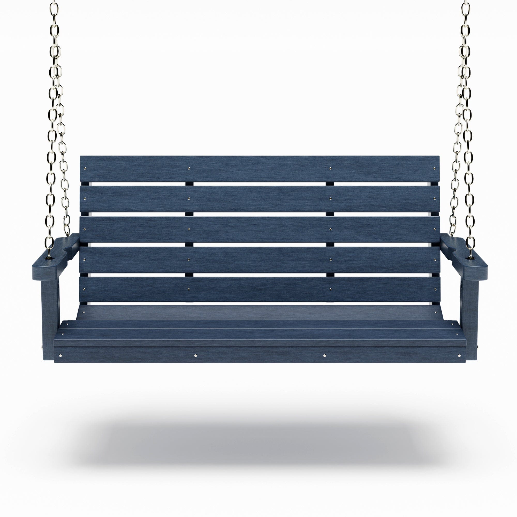 SimplyPoly 4 Foot Amish Made Signature Recycled Plastic Porch Swing, Patriot Blue