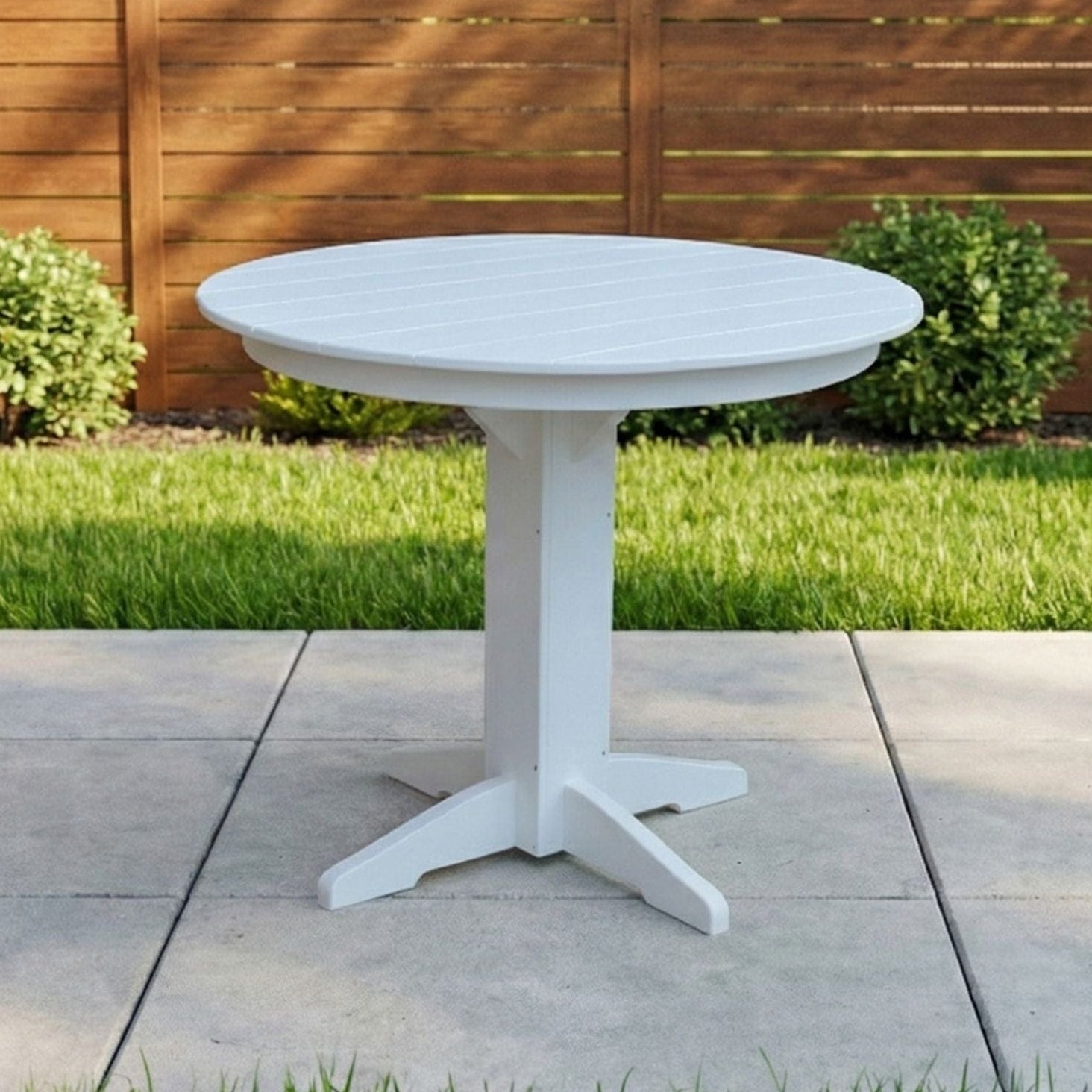 Keystone Amish Co. Round Poly Lumber Counter Height Table