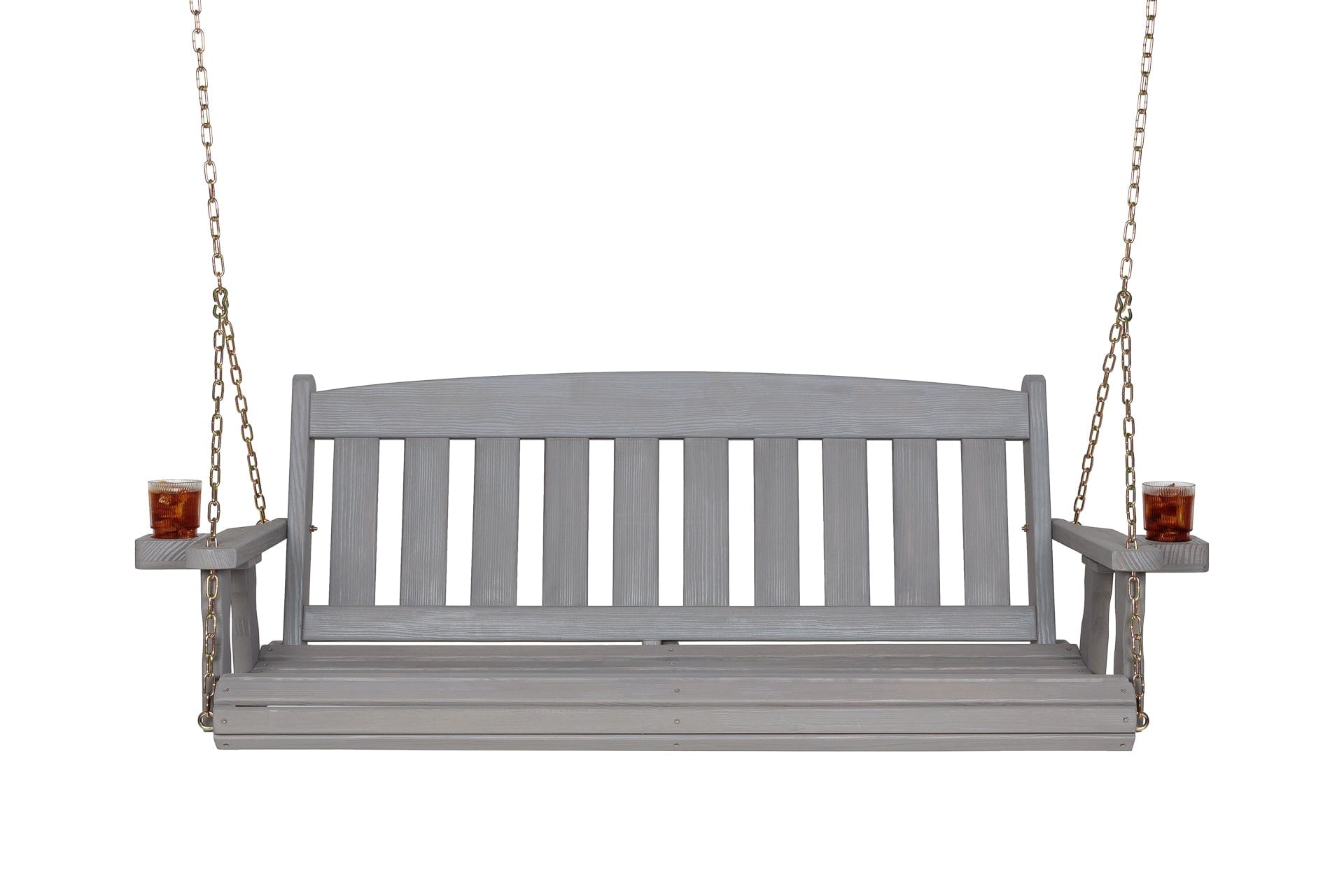 Amish Casual 5 Foot Grey Stain Mission Porch Swing