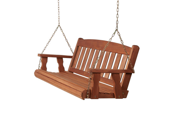 Amish Casual 6 Foot Cedar Stain Mission Porch Swing