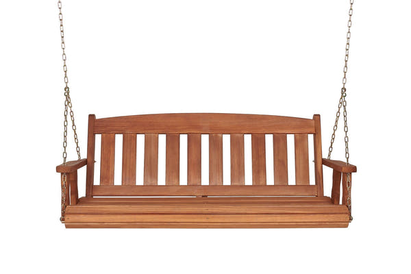 Amish Casual 4 Foot Cedar Stain Mission Porch Swing with Clearcoat