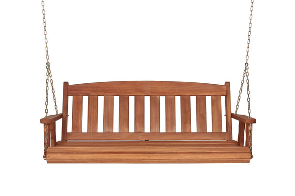 Amish Casual 6 Foot Cedar Stain Mission Porch Swing with Clearcoat