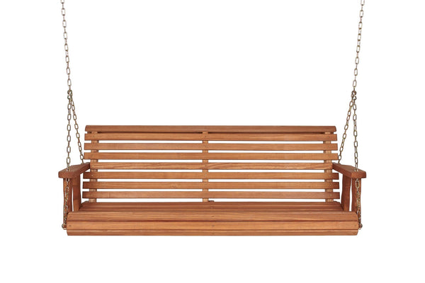 Amish Casual 4 Foot Roll Back Porch Swing in Cedar Stain
