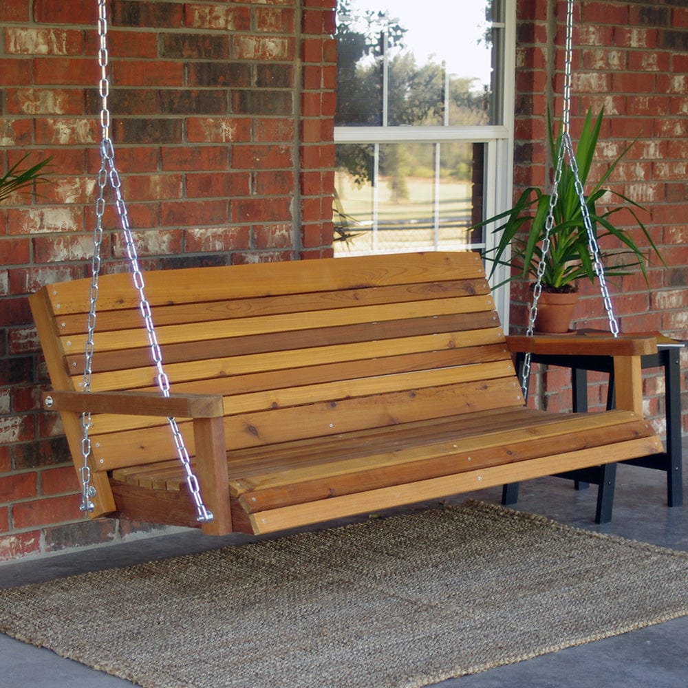 TMP Outdoor Furniture Colonial Red Cedar Porch Swing