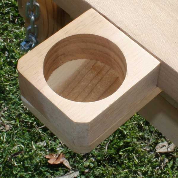 TMP Outdoor Furniture Victorian Red Cedar Post Style Arbor 5-Foot Swing Set