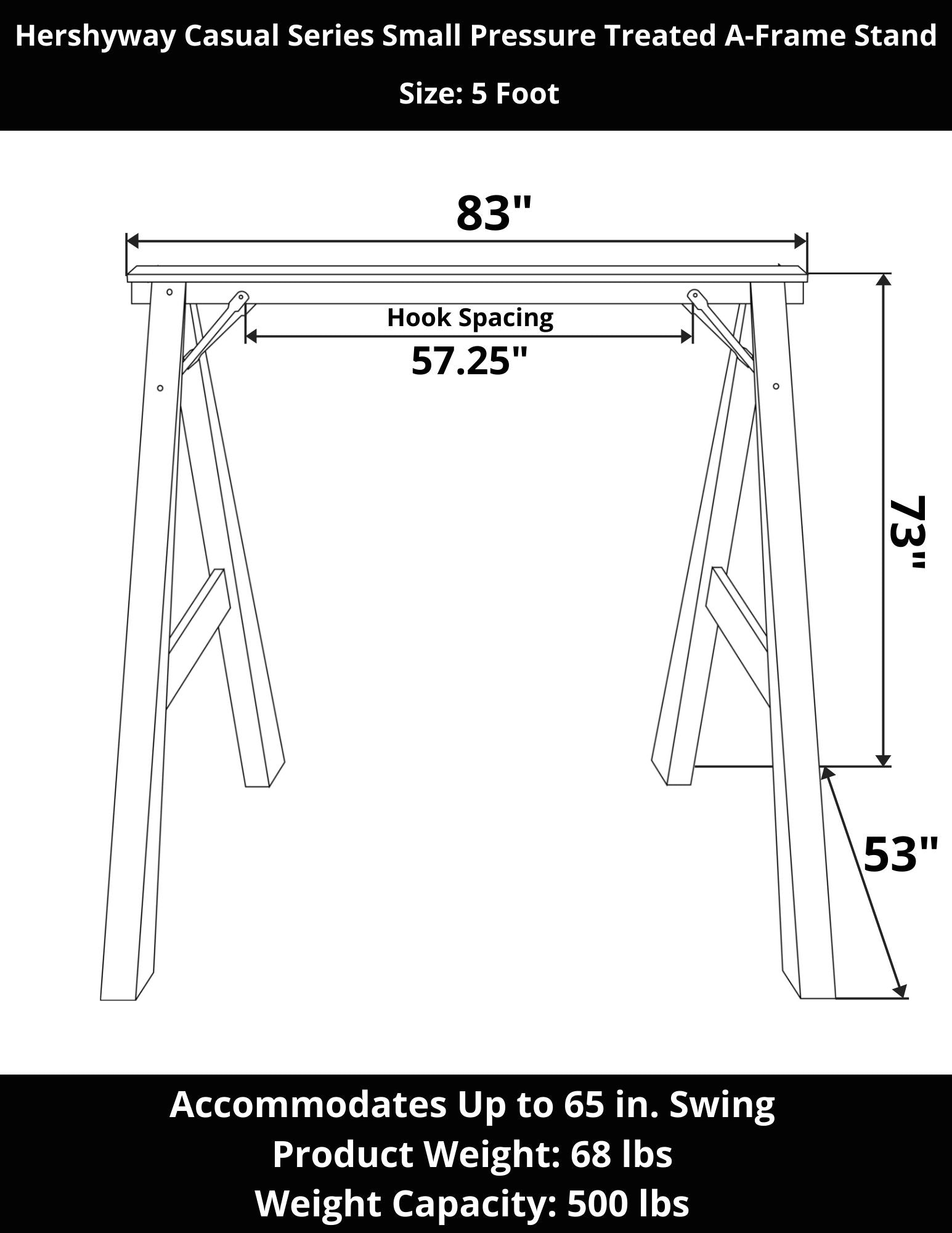 Hershyway Casual Series Small Pressure Treated A-Frame Stand