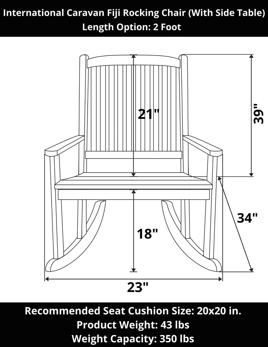 International Caravan Fiji Rocking Chair Set