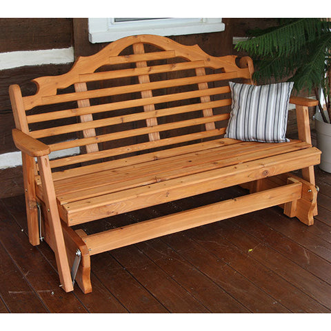 A&L Furniture Co. Marlboro Red Cedar Porch Glider
