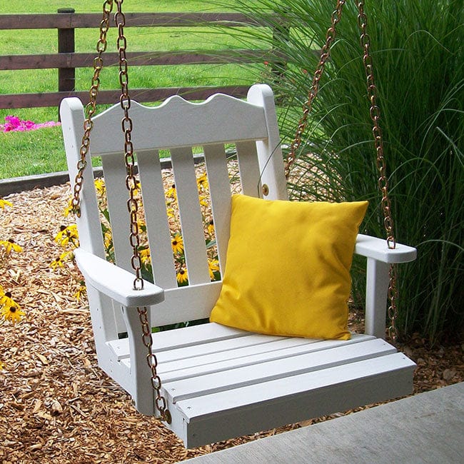 Keystone Amish Co. York Swing Chair, Mushroom Stain