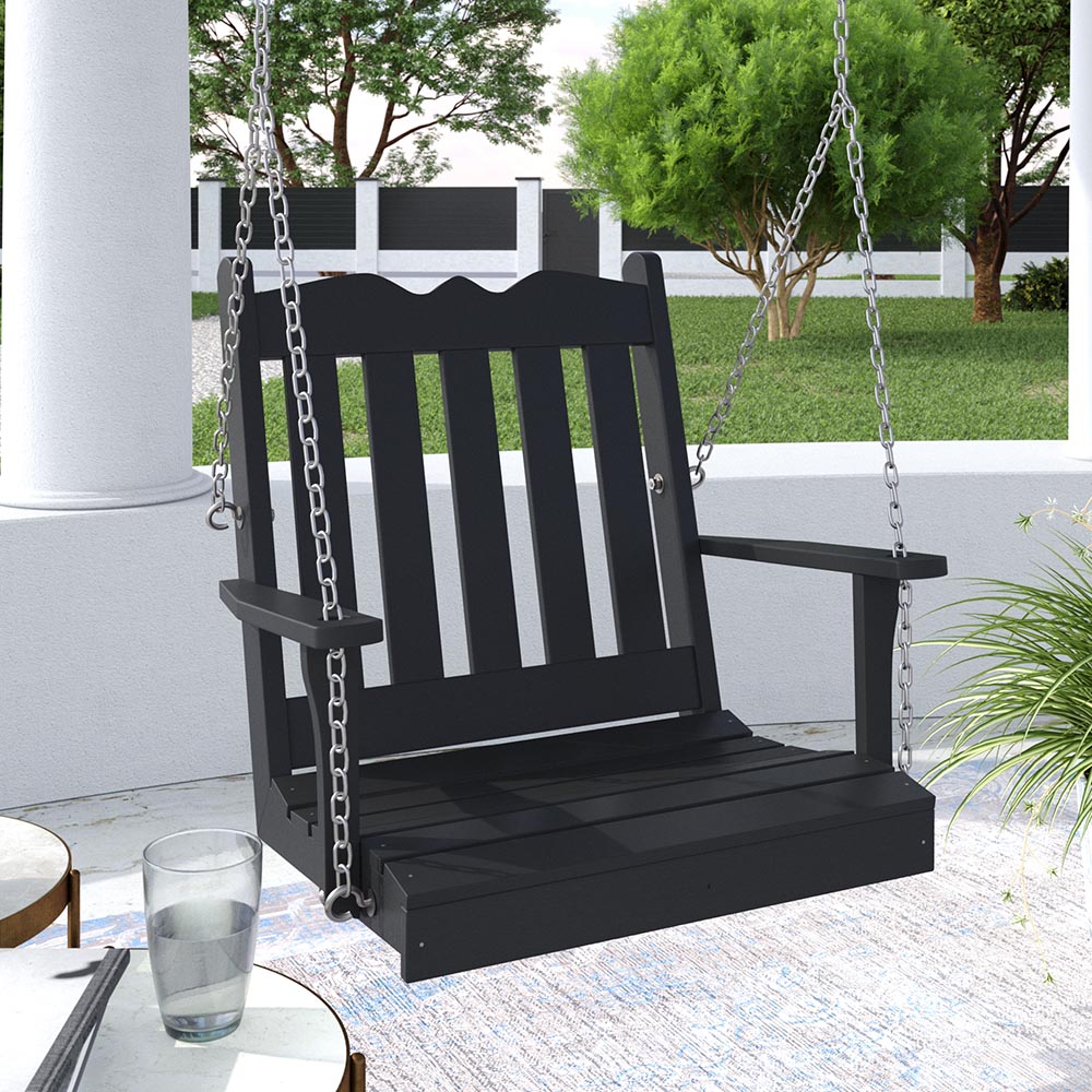 A&L Furniture Co. Royal English Recycled Plastic Swing Chair