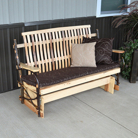 A&L Furniture Co. Rustic Hickory Porch Glider