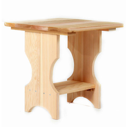 All Things Cedar Two-Shelf Square Red Cedar Side Table