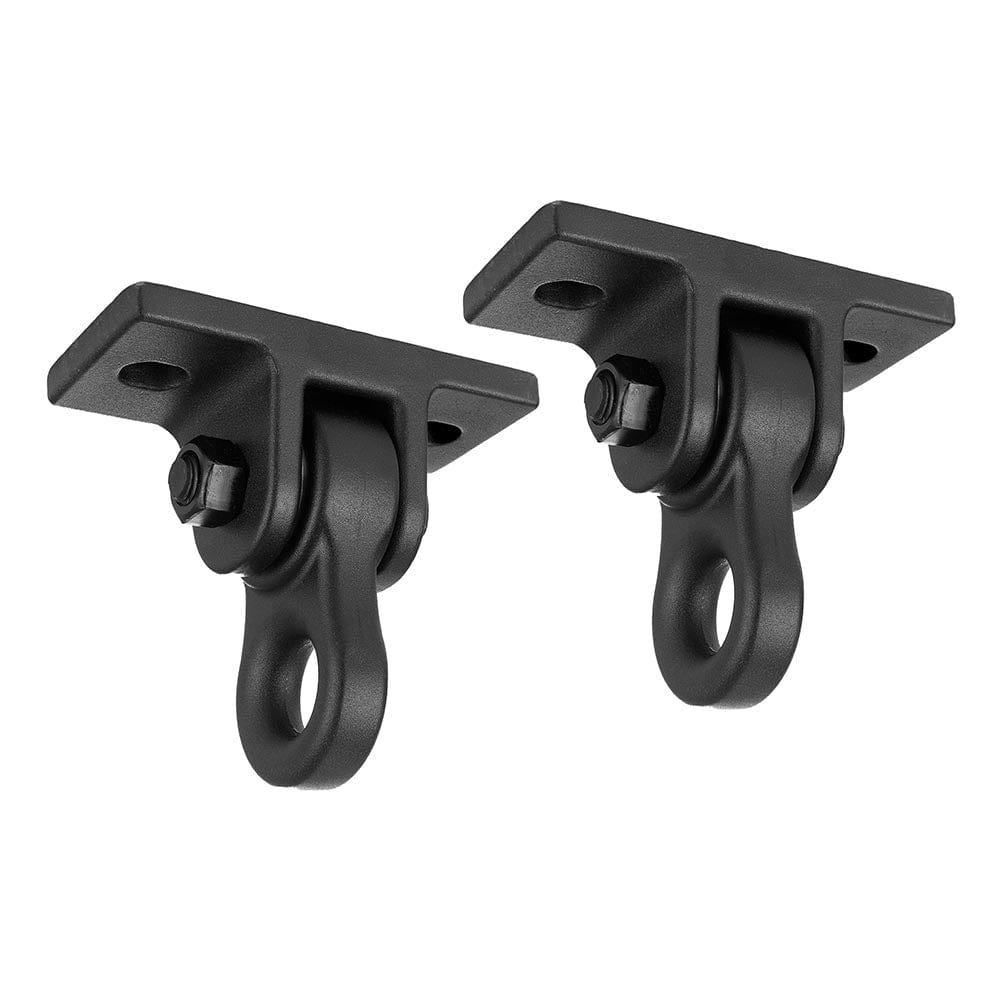 Barn-Shed-Play Black 2 Hole Aluminum Hangers And Springs Porch Swing Hanging Kit