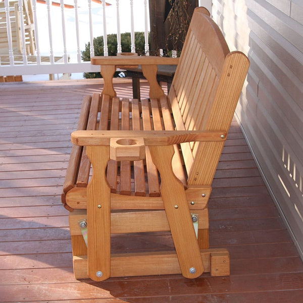 Amish Casual 4 Foot Mission Wood Porch Glider