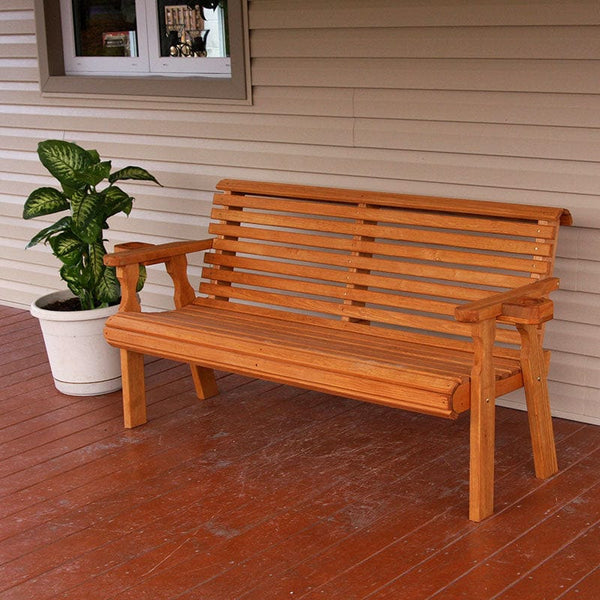 Amish Casual Roll Back Heavy Duty Outdoor Bench