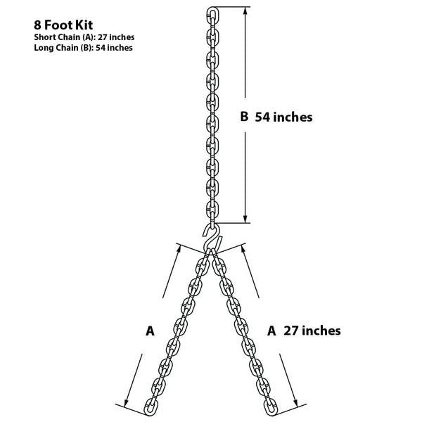 Barn-Shed-Play Heavy Duty 700 Lb Porch Swing Hanging Chain Kit