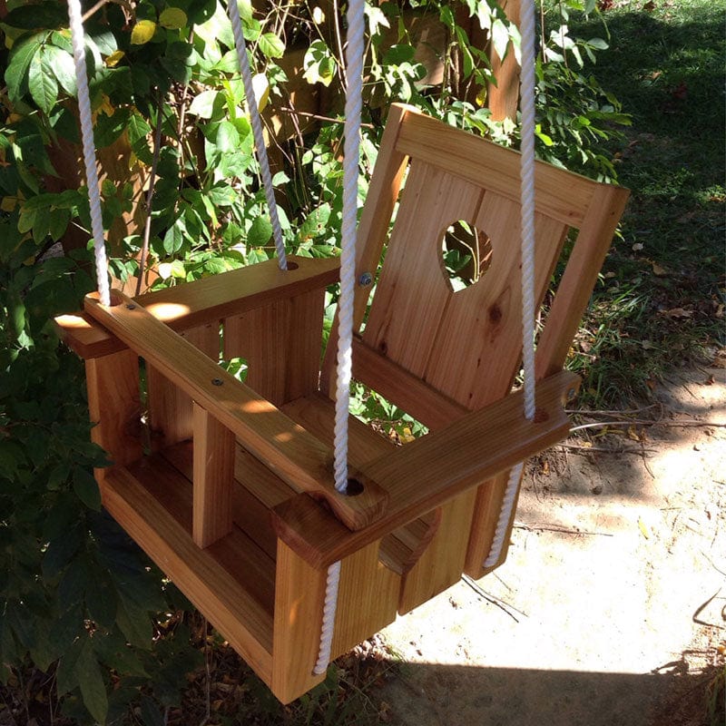 Child Swing Company Heart Kiddie Red Cedar Rope Swing Chair