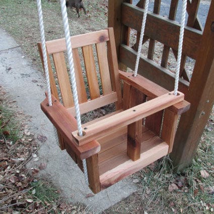Child Swing Company Mission Kiddie Red Cedar Rope Swing Chair