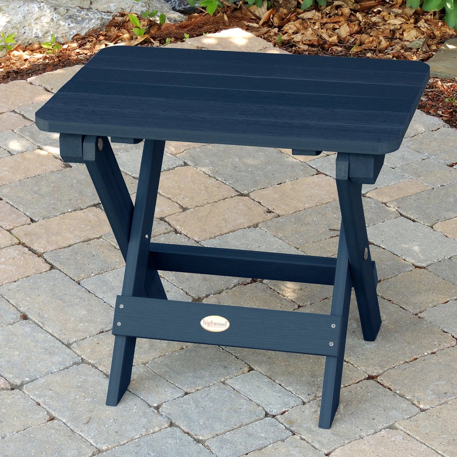 Highwood USA Rectangle Recycled Plastic Folding Side Table
