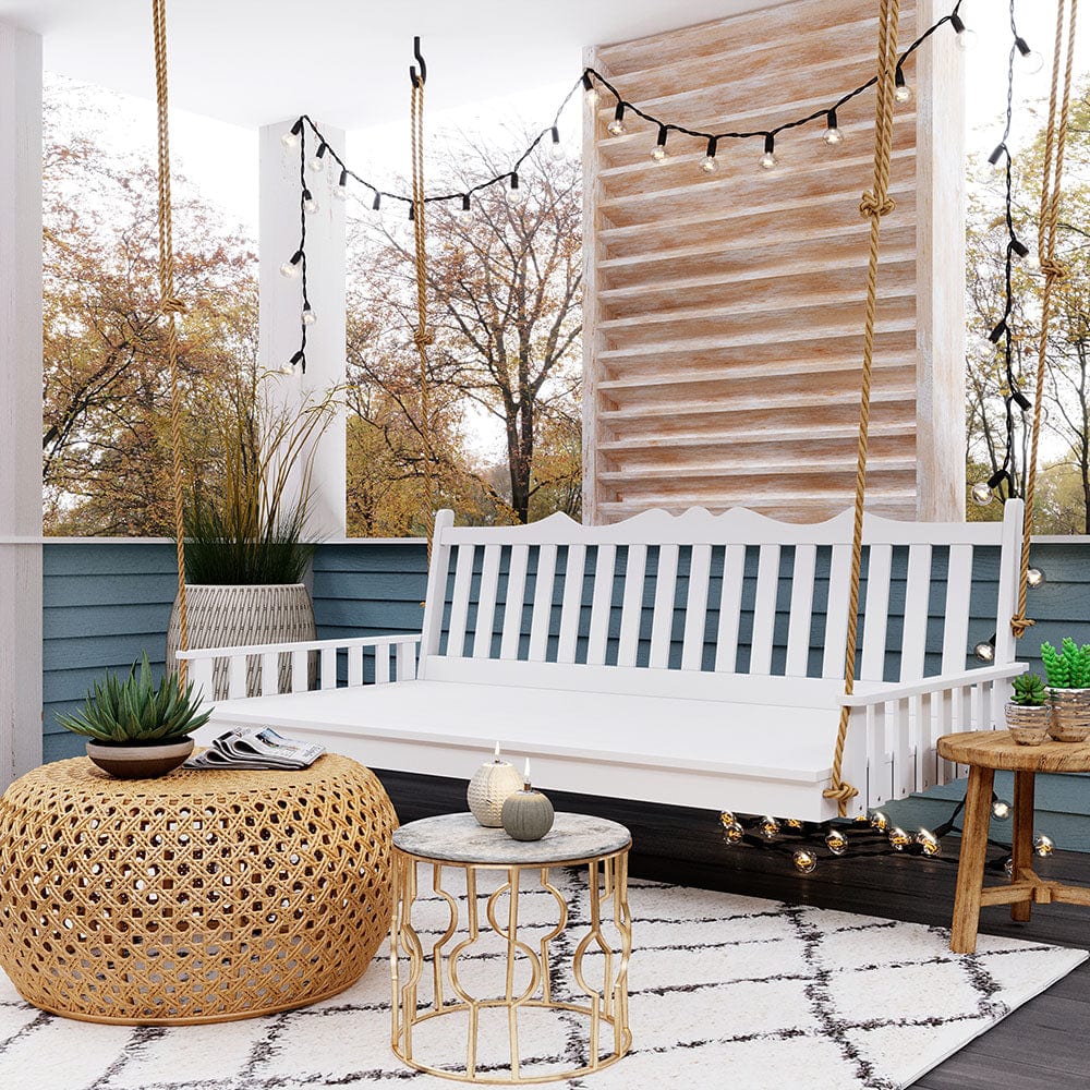 York Swing Bed in White