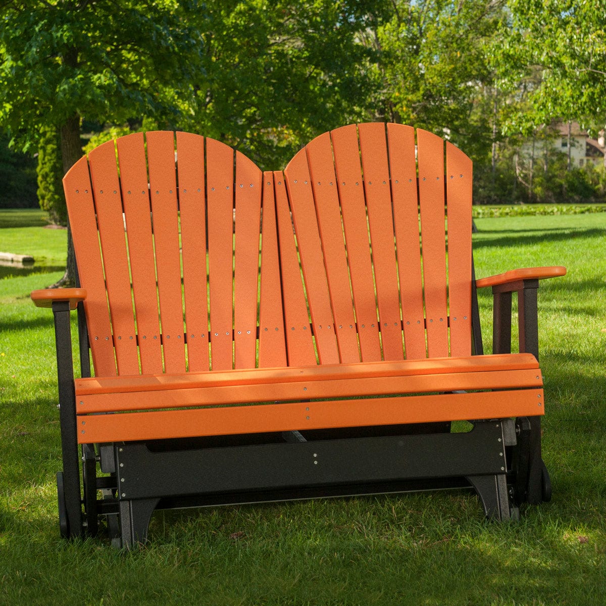 LuxCraft Adirondack 4-Foot Poly Composite Patio Glider