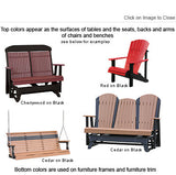 LuxCraft Adirondack Console 5ft. Recycled Plastic Patio Glider