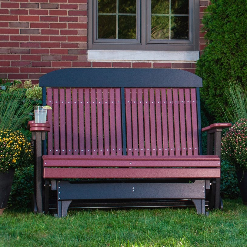 LuxCraft Classic Highback 4-Foot Poly Composite Patio Glider