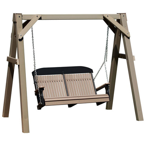 LuxCraft Classic Highback 4ft. A-Frame Swing Set