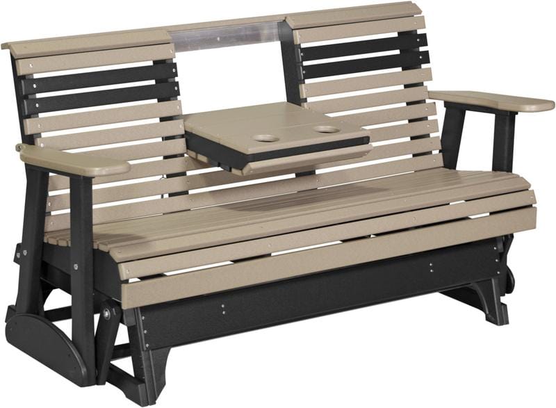 LuxCraft Rollback Console 5-Foot Poly Composite Patio Glider