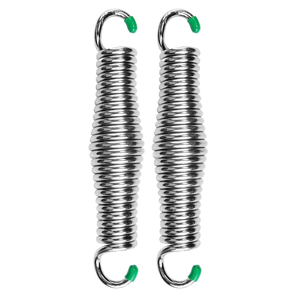 Barn-Shed-Play Black 2 Hole Aluminum Hangers And Springs Porch Swing Hanging Kit