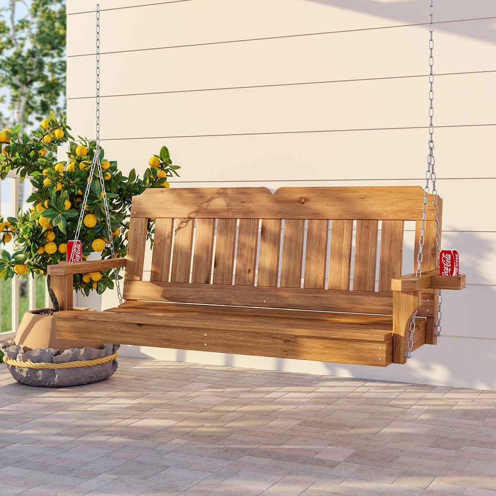 Texas Cedar Co. Victorian Red Cedar 4-Foot Porch Swing