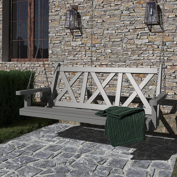 SimplyPoly Amish Made Willow Bay Recycled Plastic Porch Swing