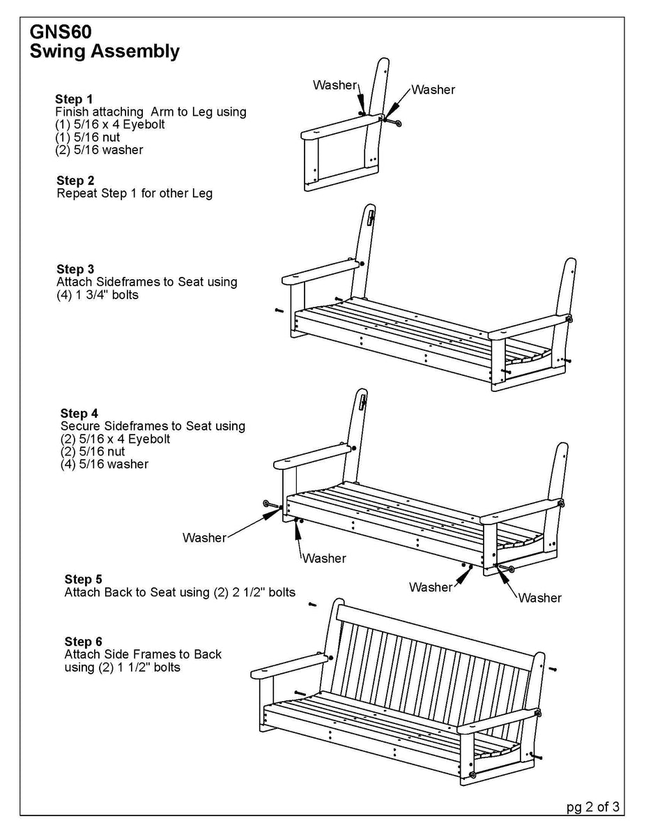 Let's Show You How To Assemble The POLYWOOD Vineyard Swing The Porch