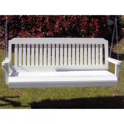 What's More Classic Than A White Wood Porch Swing