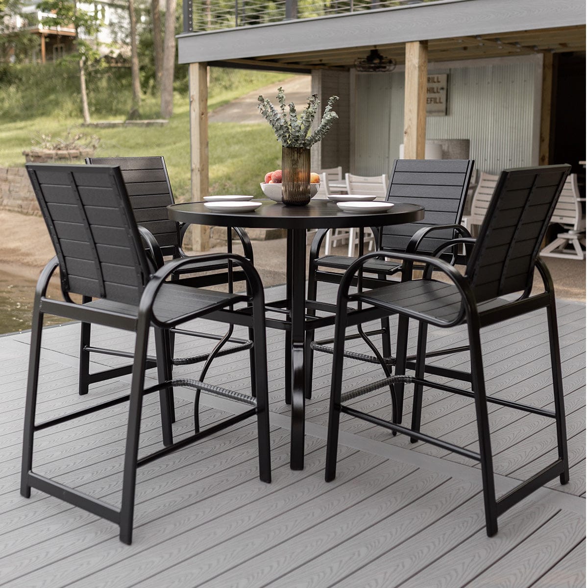 Berlin Gardens Murphy 42″ Aluminum Round Bar Table